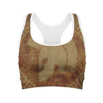 Ancient Spartan Helmet Print Women's Sports Bra