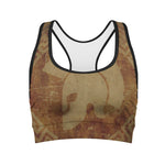 Ancient Spartan Helmet Print Women's Sports Bra