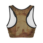 Ancient Spartan Helmet Print Women's Sports Bra