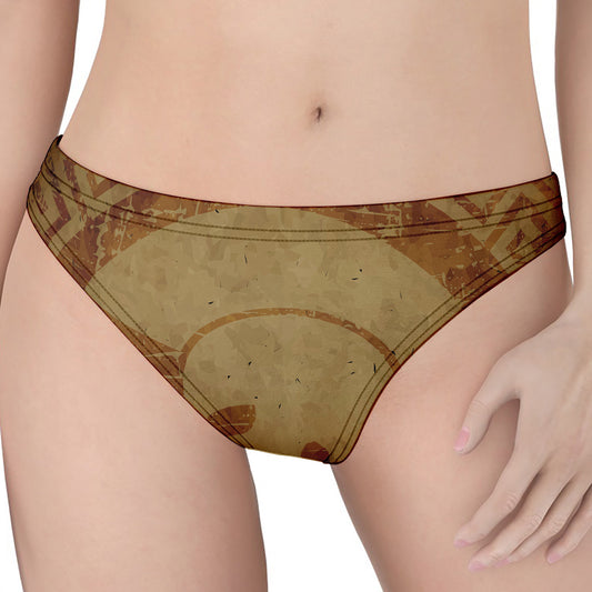Ancient Spartan Helmet Print Women's Thong