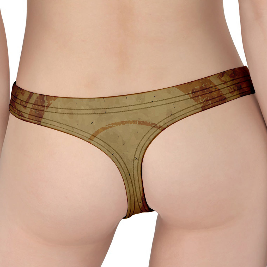Ancient Spartan Helmet Print Women's Thong