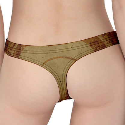 Ancient Spartan Helmet Print Women's Thong