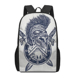 Ancient Spartan Print 17 Inch Backpack