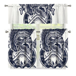 Ancient Spartan Print 3 Piece Kitchen Curtains