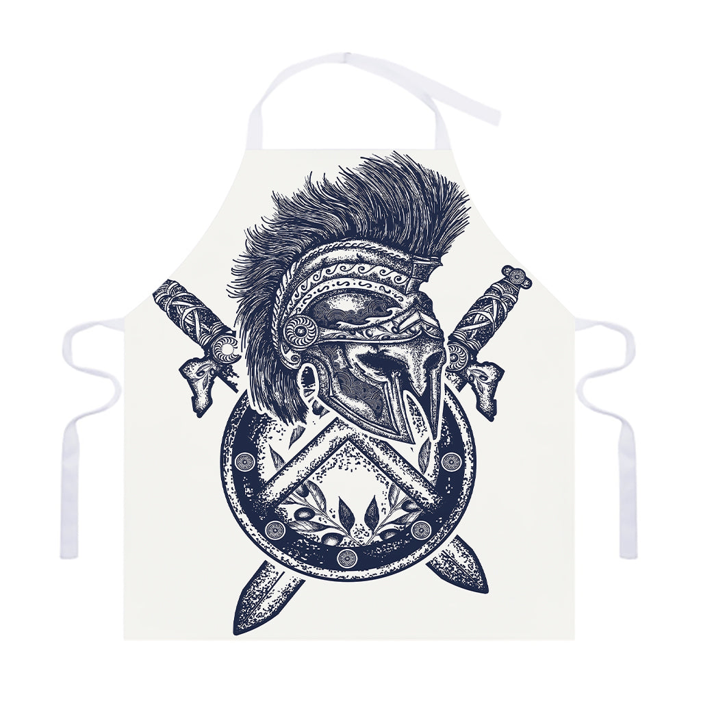 Ancient Spartan Print Adjustable Apron