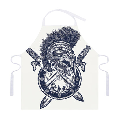 Ancient Spartan Print Adjustable Apron