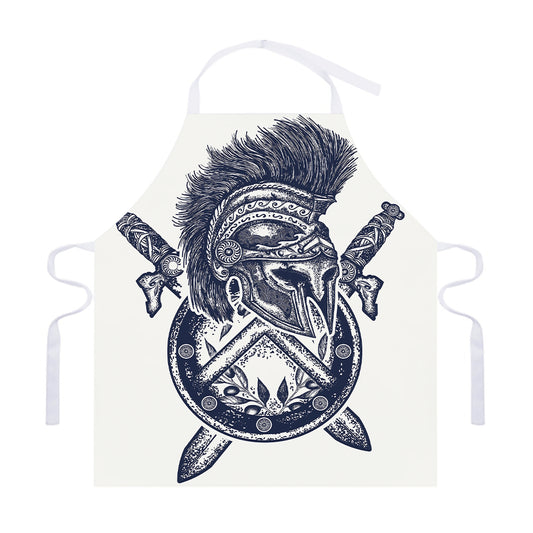 Ancient Spartan Print Adjustable Apron