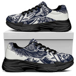 Ancient Spartan Print Black Chunky Shoes