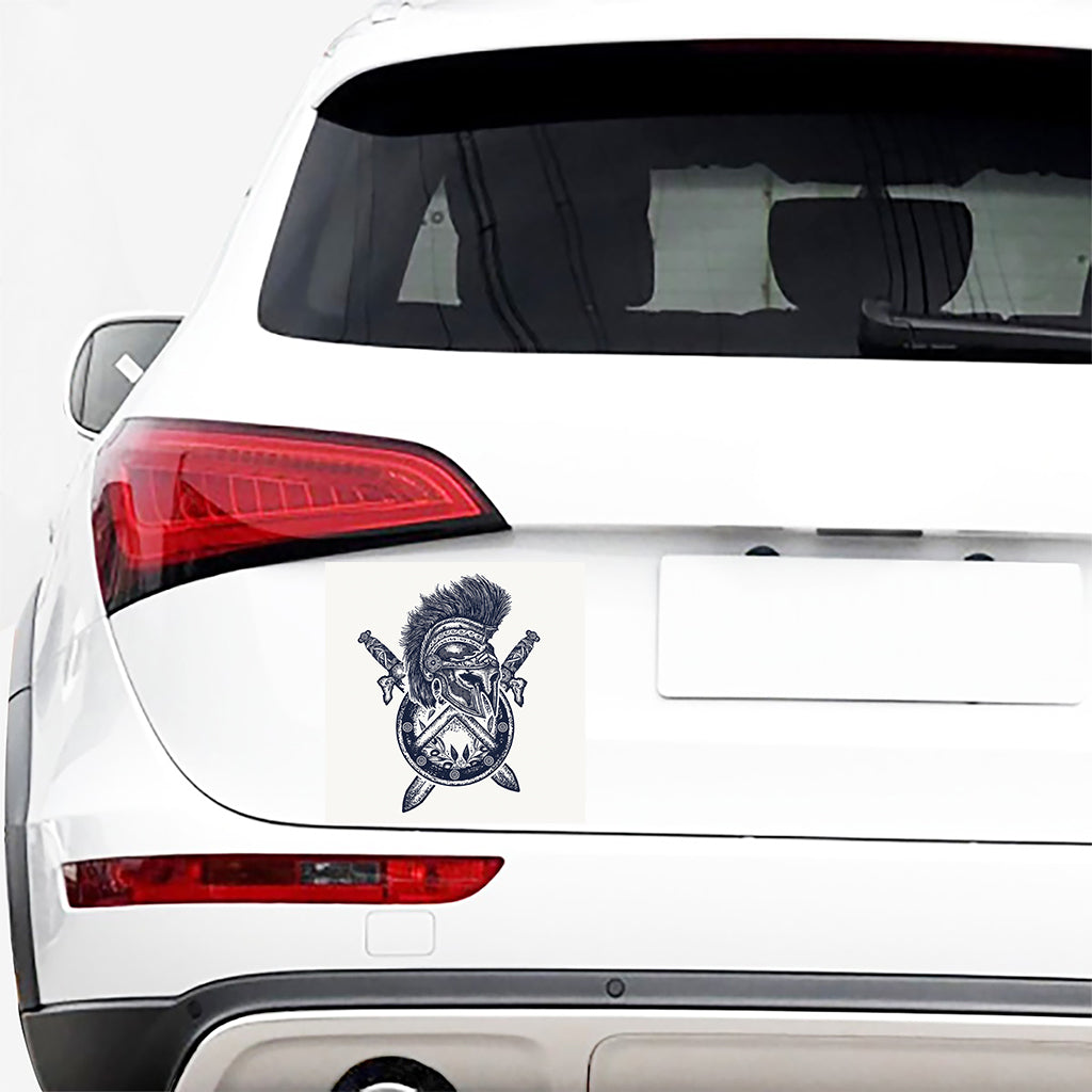 Ancient Spartan Print Car Sticker