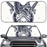 Ancient Spartan Print Car Windshield Sun Shade