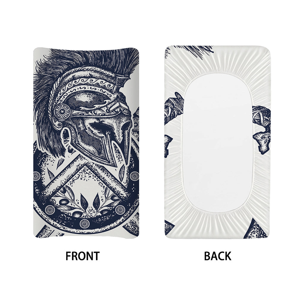 Ancient Spartan Print Changing Pad Cover