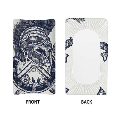 Ancient Spartan Print Changing Pad Cover