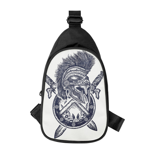 Ancient Spartan Print Chest Bag