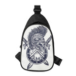 Ancient Spartan Print Chest Bag