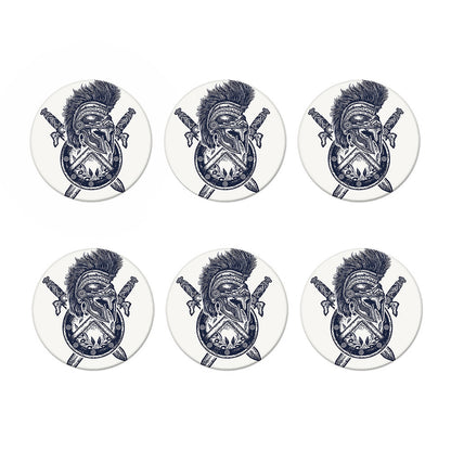 Ancient Spartan Print Coaster Set