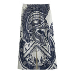 Ancient Spartan Print Cotton Front Slit Maxi Skirt