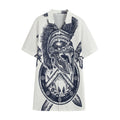 Ancient Spartan Print Cotton Hawaiian Shirt