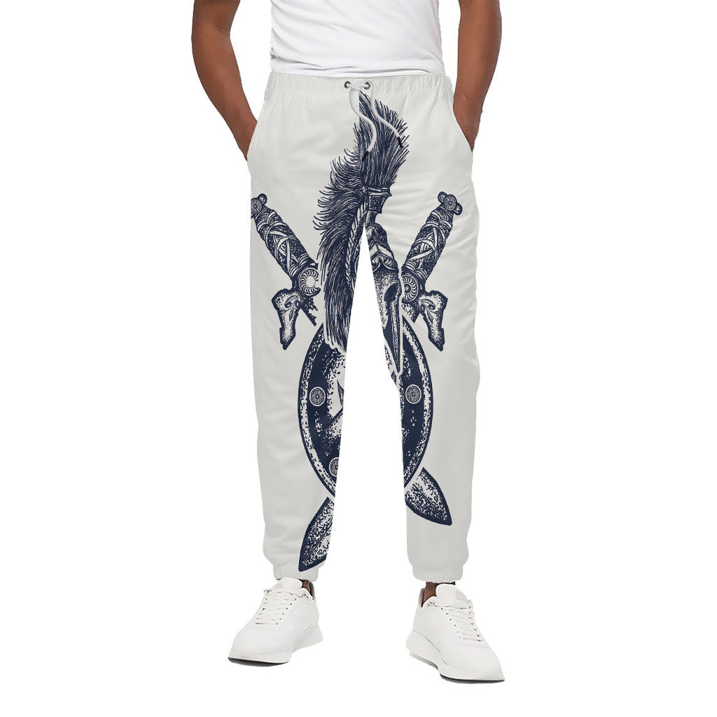 Ancient Spartan Print Cotton Pants