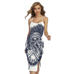 Ancient Spartan Print Cross Back Cami Dress