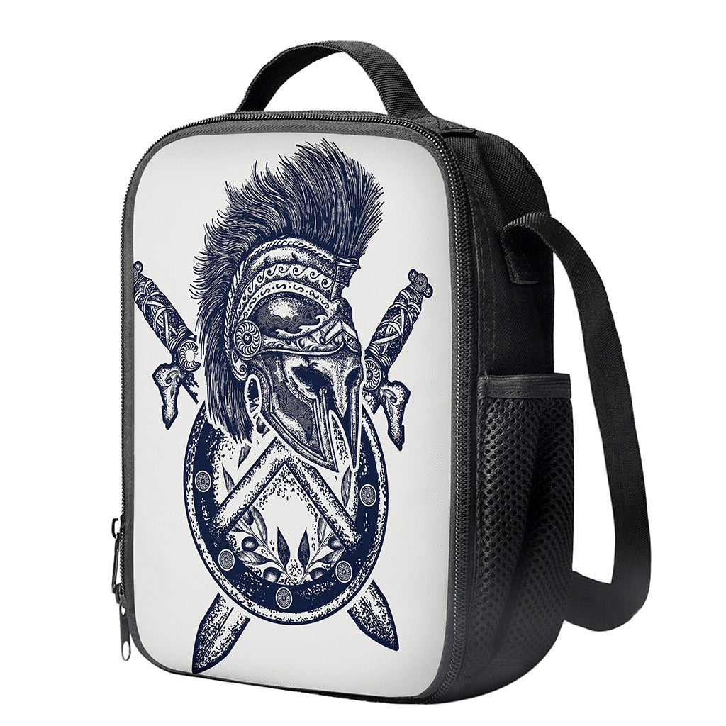 Ancient Spartan Print Crossbody Lunch Bag