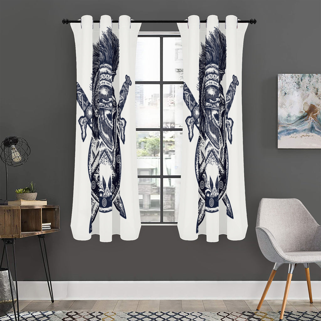 Ancient Spartan Print Curtain