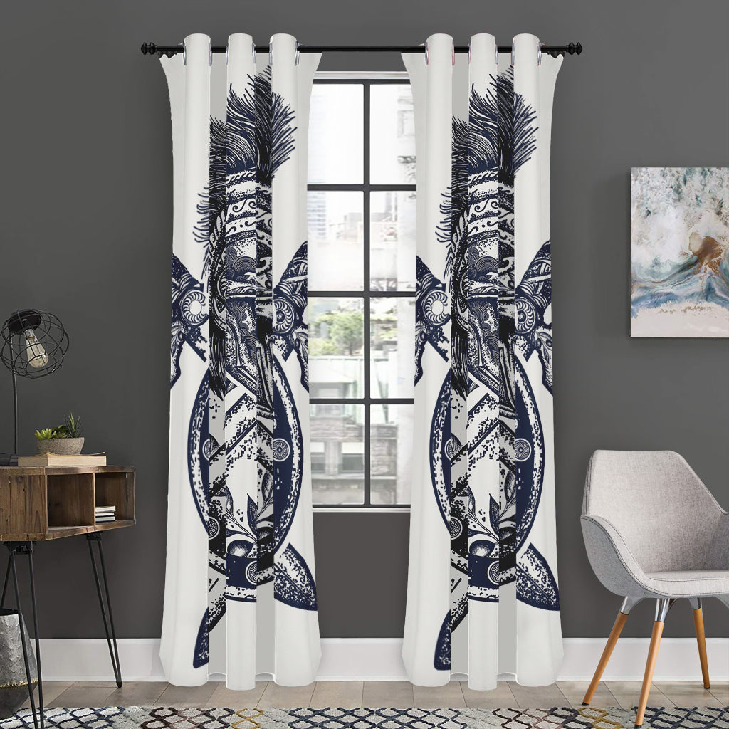 Ancient Spartan Print Curtain
