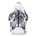 Ancient Spartan Print Dog Zip Up Hoodie