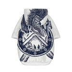 Ancient Spartan Print Dog Zip Up Hoodie