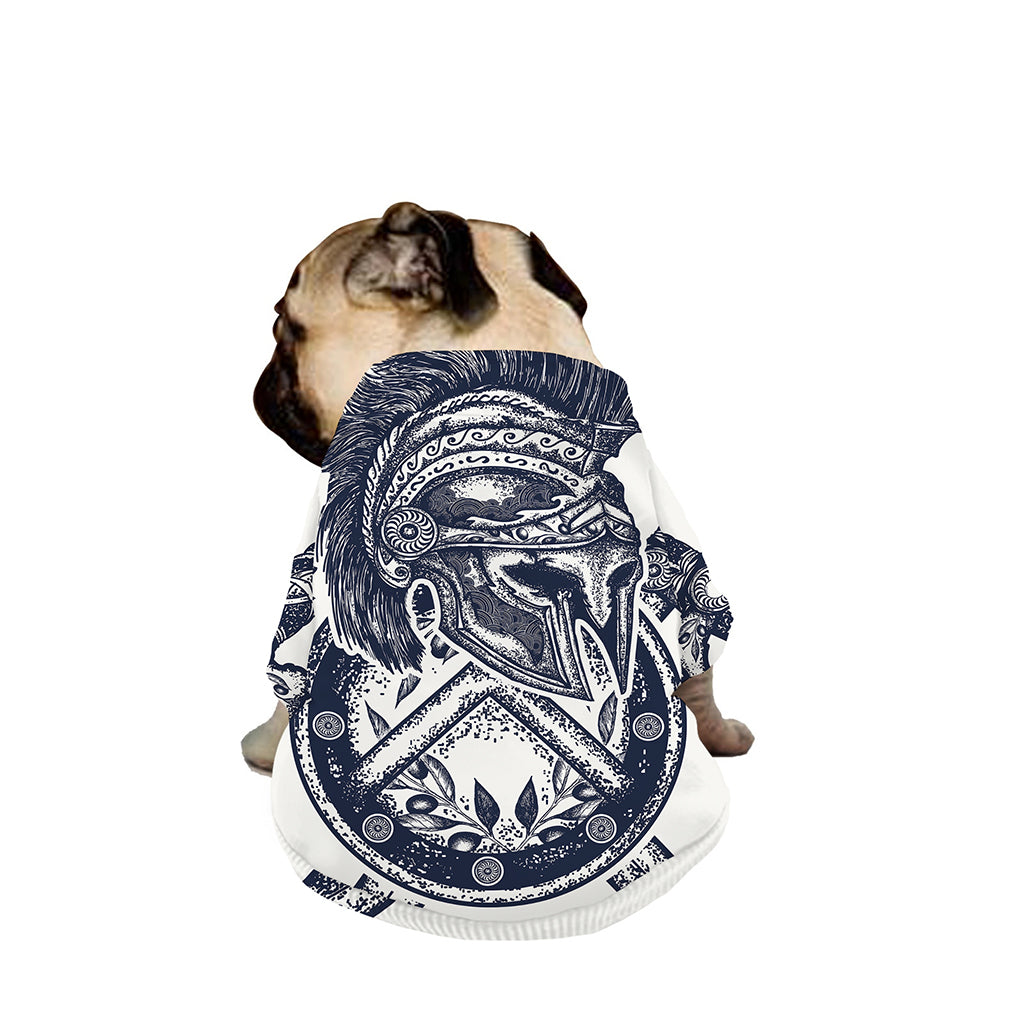 Ancient Spartan Print Dog Zip Up Jacket