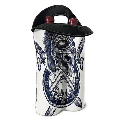 Ancient Spartan Print Double Neoprene Wine Tote