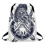 Ancient Spartan Print Drawstring Backpack