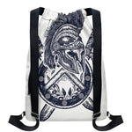 Ancient Spartan Print Drawstring Backpack