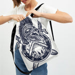 Ancient Spartan Print Drawstring Backpack