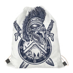 Ancient Spartan Print Drawstring Bag