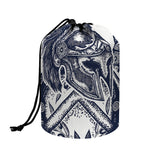 Ancient Spartan Print Drawstring Makeup Bag