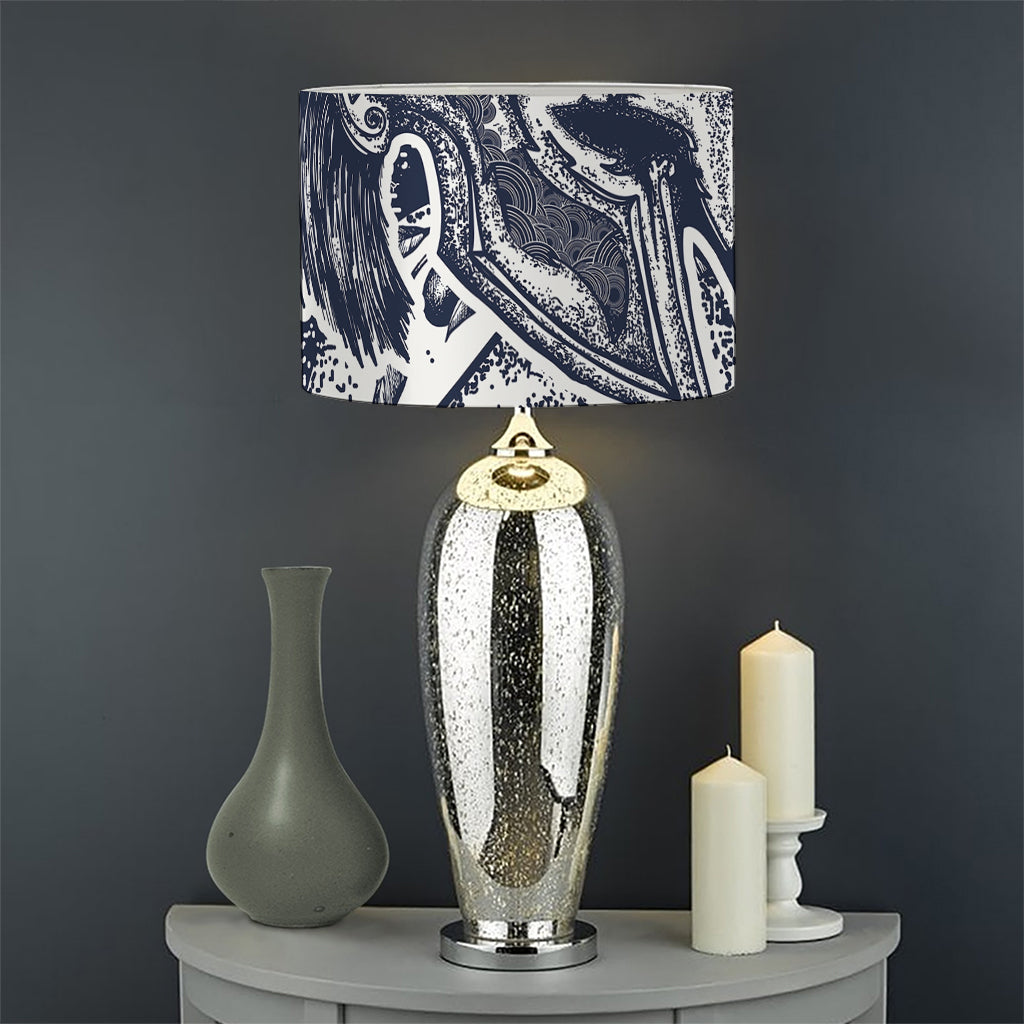 Ancient Spartan Print Drum Lamp Shade