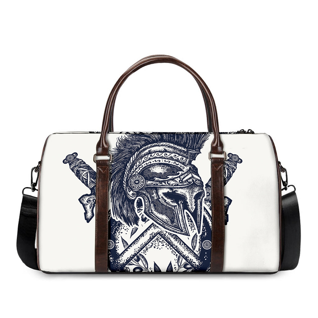 Ancient Spartan Print Duffle Bag