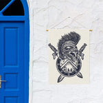 Ancient Spartan Print Garden Flag