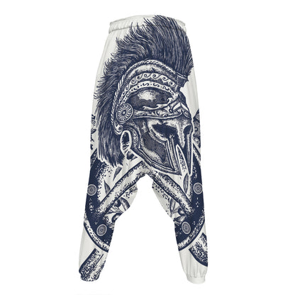 Ancient Spartan Print Hammer Pants