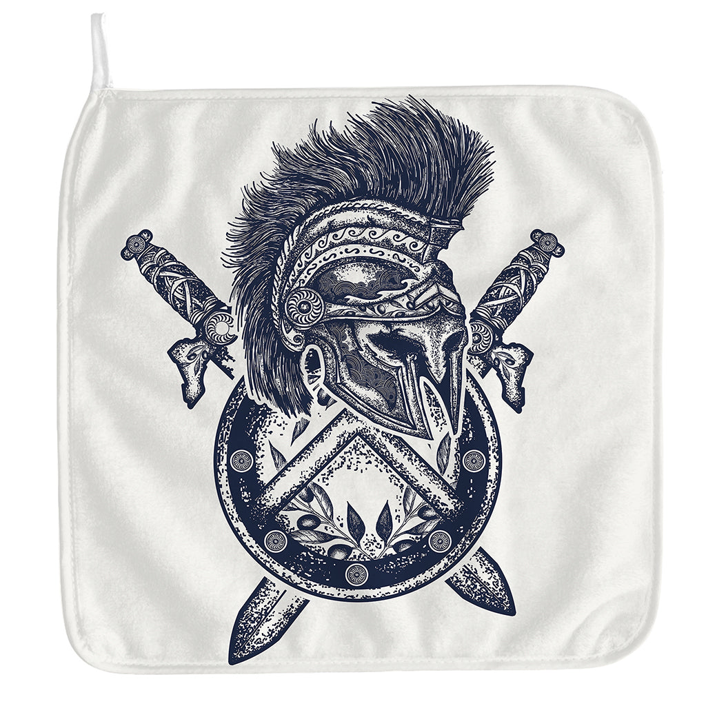 Ancient Spartan Print Hand Towel