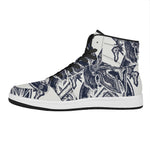 Ancient Spartan Print High Top Leather Sneakers