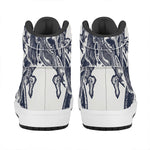 Ancient Spartan Print High Top Leather Sneakers