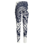 Ancient Spartan Print High-Waisted Pocket Leggings