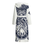 Ancient Spartan Print Hooded Bathrobe