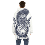 Ancient Spartan Print Hoodie Blanket