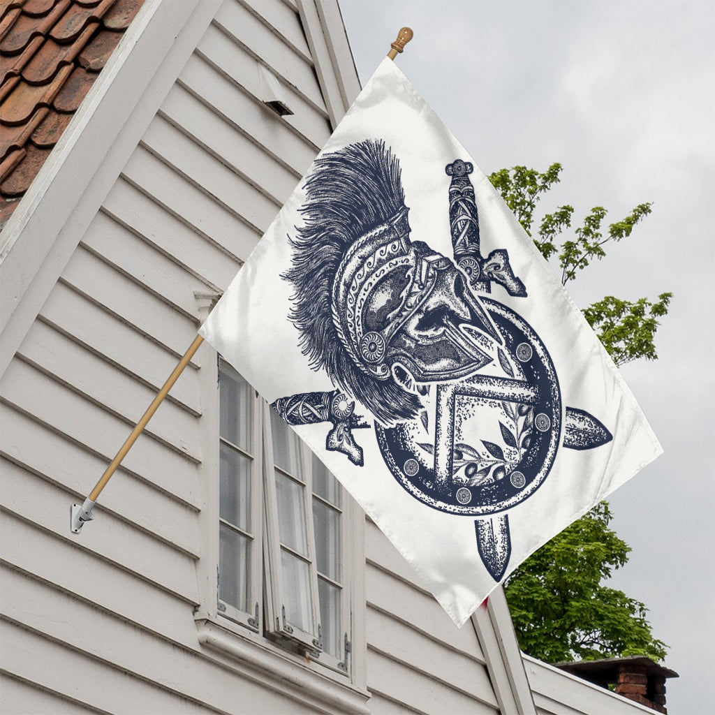 Ancient Spartan Print House Flag
