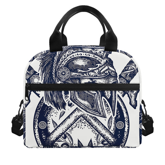 Ancient Spartan Print Insulated Lunch Bag