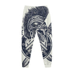 Ancient Spartan Print Jogger Pants