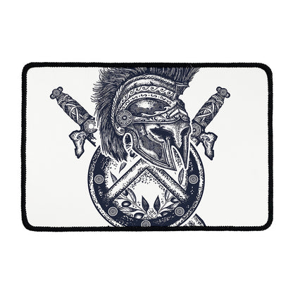 Ancient Spartan Print Kitchen Mat