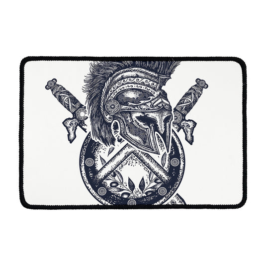 Ancient Spartan Print Kitchen Mat